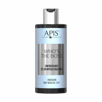 Мужской энергетический гель для душа 3 в 1 Apis Natural Cosmetics Whos The Boss Energizing Body Wash Gel 3 in 1, 300 мл Мужской энергетический гель для душа 3 в 1 Apis Natural Cosmetics Whos The Boss Energizing Body Wash Gel 3 in 1, 300 мл