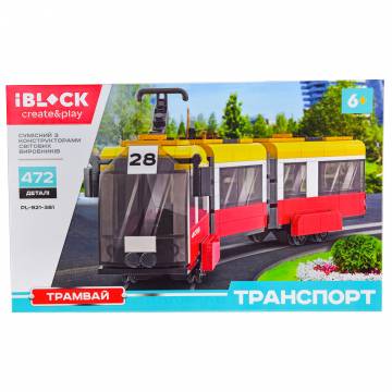 Конструктор IBLOCK Транспорт Трамвай 3-х секційний (PL-921-381) Конструктор IBLOCK Транспорт Трамвай 3-х секційний (PL-921-381)