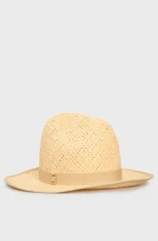 Женская бежевая шляпа PREMIUM BEACH FEDORA Бежевый ONESIZE Tommy Hilfiger AW0AW17135