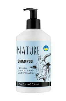 Шампунь Bioton Cosmetics Nature Shampoo для всех типов волос, с протеинами козьего молока и кератином, 900 мл