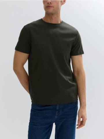 Reserved - Футболка slim з мерсеризованої бавовни - зелений - 408GQ-87X Reserved - Футболка slim з мерсеризованої бавовни - зелений - 408GQ-87X