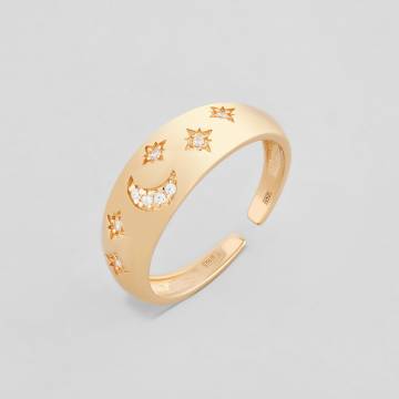 Серебряные кольца с позолотой Minimal ЛК-0375з Серебряные кольца с позолотой Minimal ЛК-0375з