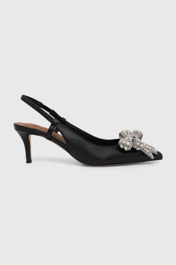 Кожаные туфли Kurt Geiger London Belgravia Bow Sling цвет чёрный 621700109 Кожаные туфли Kurt Geiger London Belgravia Bow Sling цвет чёрный 621700109
