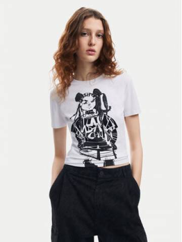 Desigual Футболка Choi Lacroix 24WWTK90 Білий Slim Fit Desigual Футболка Choi Lacroix 24WWTK90 Білий Slim Fit