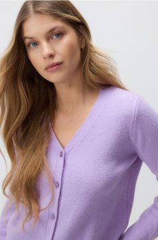 Reserved - Вовняний кардиган - червонувато-ліловий - 240HI-48M