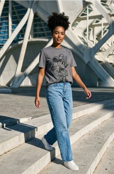 Бавовняна футболка Minnie Mouse - темно-сірий