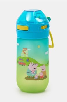 Пляшка для води з ручкою та соломинкою Peppa Pig - різнобарвний