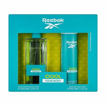 Парфюмированный набор женский Reebok Cool Your Body For Her (туалетная вода, 100 мл + дезодорант-спрей, 150 мл) Парфюмированный набор женский Reebok Cool Your Body For Her (туалетная вода, 100 мл + дезодорант-спрей, 150 мл)