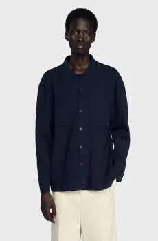 Мужской темно-синий кардиган Синий XXL Sandro SHPTR00684_Navy Blue