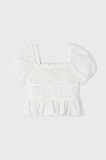 Детская блузка Mayoral цвет бежевый однотонная