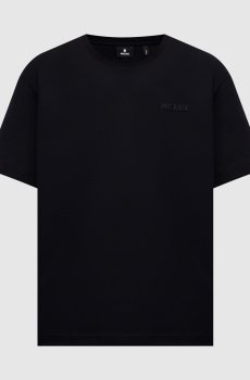 Черная футболка с фактурным логотипом