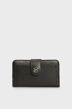 Женский черный кожаный кошелек MK CHARM Черный ONESIZE Michael Kors 32S4S0KF6L