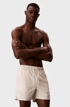 Мужские белые плавательные шорты с узором MEDIUM DRAWSTRING Белый XXL Calvin Klein LV00N61027