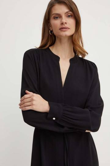 Платье BOSS цвет чёрный midi oversize Платье BOSS цвет чёрный midi oversize
