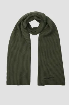 Мужской зеленый шерстяной шарф Зеленый ONESIZE Karl Lagerfeld 544305.805000;590