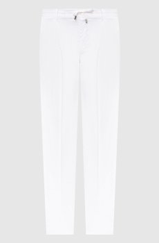 Белые брюки с логотипом