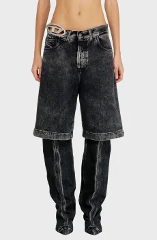 Женские темно-серые джинсовые шорты DE-SIRE-SHORT-S2 Серый 25 Diesel A21719 0ADCE
