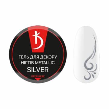 Гель для декора ногтей Kodi Professional Metallic Silver, 4 г