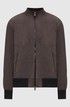 Замшевая куртка коричневого цвета