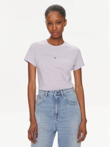 Tommy Jeans Футболка Tonal Linear DW0DW17827 Фіолетовий Slim Fit Tommy Jeans Футболка Tonal Linear DW0DW17827 Фіолетовий Slim Fit