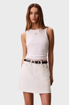 Женская белая джинсовая юбка CHALK Белый 24 Calvin Klein Jeans LV147F902G
