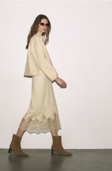 Reserved - Замшеві черевики на підборах - бежевий - 564ID-80X