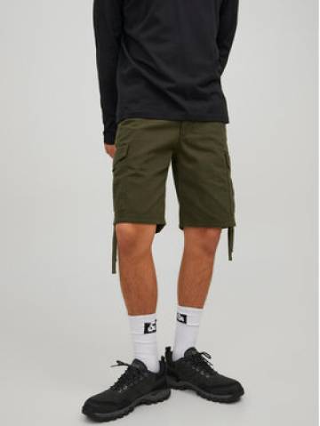 Jack&Jones Шорти з тканини Marley 12229650 Зелений Cargo Fit Jack&Jones Шорти з тканини Marley 12229650 Зелений Cargo Fit
