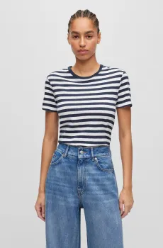 Женская футболка в полоску Разноцветный S BOSS 50504192;992