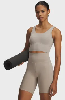 Женский бежевый топ Meridian Fitted Crop Tank Бежевый M Under Armour 1379153-203
