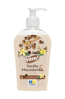 Крем-мыло JAM! Vanilla & Macadamia Cream-Soap Gentle Care с глицерином, 325 г