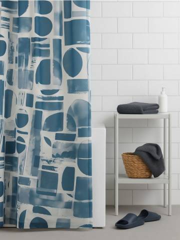 Фіранки для душу - темно-синій