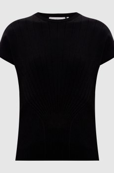 Черный топ SAMBA в рубчик