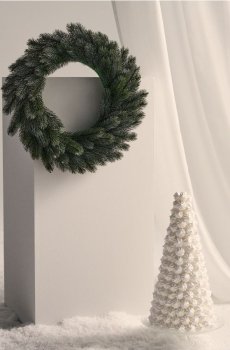 Декоративний вінок - зелений