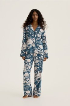 Reserved - Піжамний комплект з двох частин - темно-бірюзовий - 939EX-69X