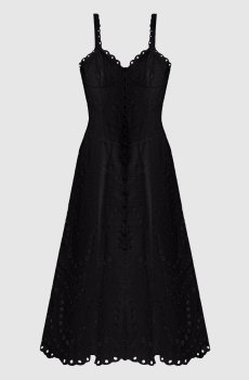 Черное платье миди Solace с вышивкой