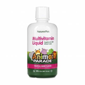 Детские мультивитамины NaturesPlus Animal Parade со вкусом тропических ягод, в жидкости, 887.1 мл Детские мультивитамины NaturesPlus Animal Parade со вкусом тропических ягод, в жидкости, 887.1 мл