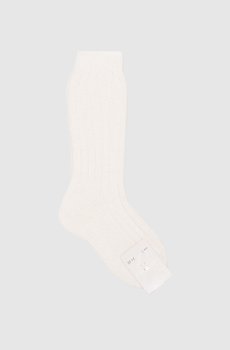 Детские белые гольфы из шерсти и кашемира