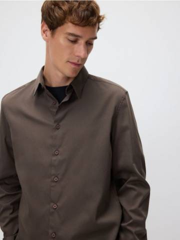 Reserved - Рубашка slim fit - коричневий - TH535-88X