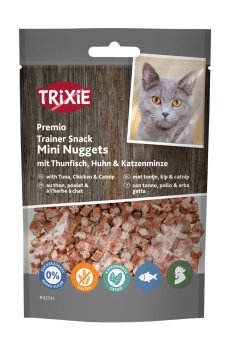 Лакомство для кошек Trixie Trainer Snack Mini Nuggets с тунцом, курицей и кошачьей мятой, 50 г