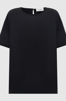 Черный топ из шелка