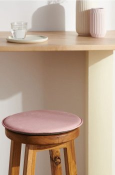 Подушка на стілець - пастельний рожевий