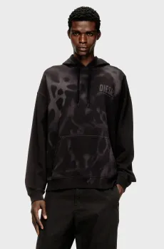 Мужское черное худи S-BOXT-HOOD-V2 Черный L Diesel A20290 0LJBT