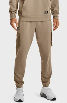 Мужские бежевые спортивные брюки UA Heavyweight Terry Jogger Бежевый XXL Under Armour 1378600-236