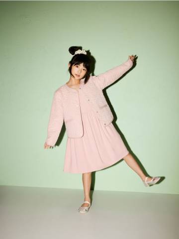 Reserved - Куртка в квіти - пильно-рожевий - 534CV-39X