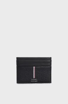 Мужской черный кожаный кардхолдер TH PREMIUM LEATHER Черный ONESIZE Tommy Hilfiger AM0AM12186