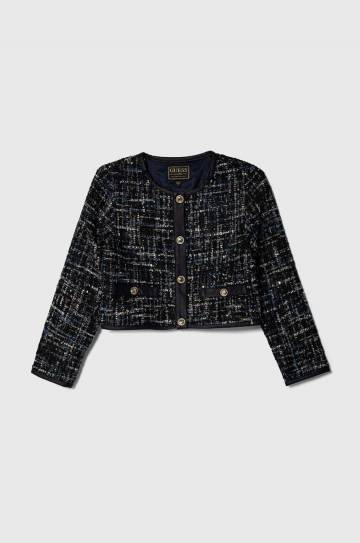 Детская куртка с примесью шерсти Guess цвет чёрный