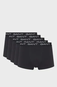 Мужские черные боксеры (5 шт) Черный L Gant 900025003