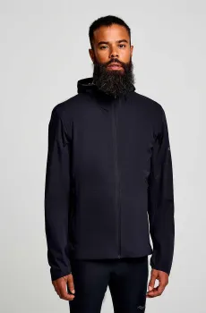 Мужская черная ветровка HURRICANE WATERPROOF JACKET Черный S Saucony SAM800360-BK