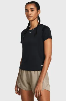 Женская черная футболка UA LAUNCH SHORTSLEEVE Черный XL Under Armour 1382434-001