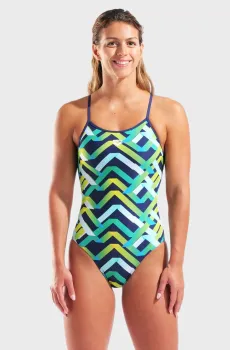 Женский купальник с узором TEXTURE SWIMSUIT TIE BACK Разноцветный 32 Arena 010730-750